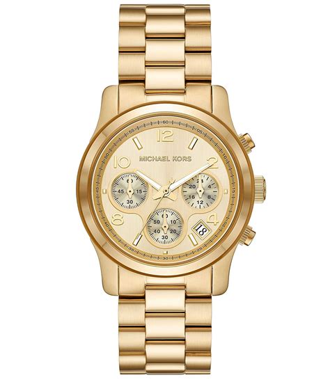 gold michael kors watch turquoise face|Michael Kors runway chronograph.